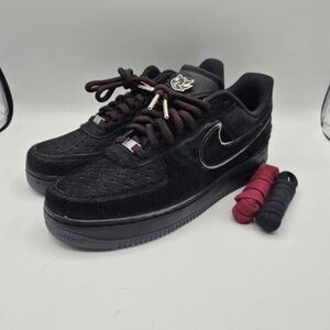 Nike Air Force 1 07 Black HBCU YARDRUNNERS Virginia Union Mens Size 8 New Rare
